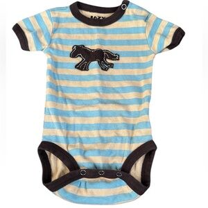Lazy One Baby Onesie with Horse Patch 12 months